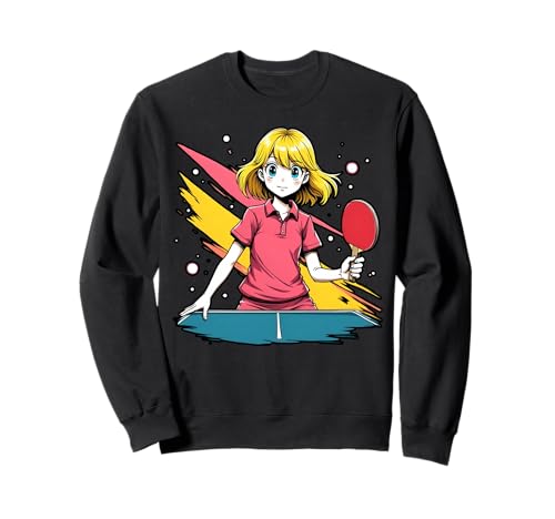 Charmantes Tischtennis-Mädchen Sweatshirt Charmantes Tischtennis-Mädchen Sweatshirt von Ping Pong Champion Girl Power Apparel
