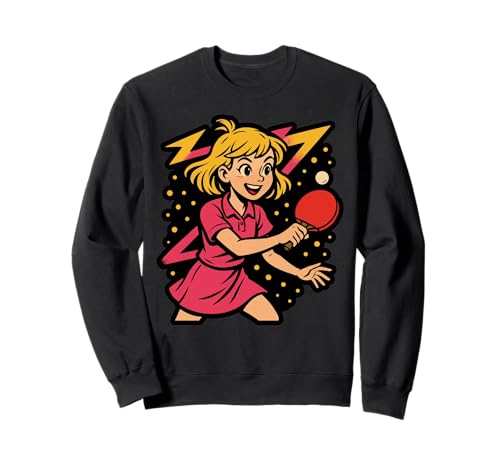 Charmantes Tischtennis-Mädchen Sweatshirt von Ping Pong Champion Girl Power Apparel