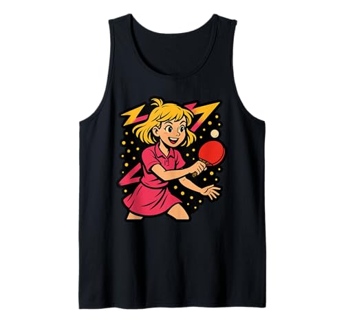 Charmantes Tischtennis-Mädchen Tank Top Charmantes Tischtennis-Mädchen Tank Top von Ping Pong Champion Girl Power Apparel