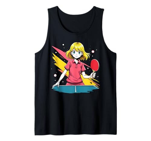 Charmantes Tischtennis-Mädchen Tank Top von Ping Pong Champion Girl Power Apparel