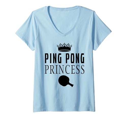 Damen Ping Pong Princess Tischtennis Lustig T-Shirt mit V-Ausschnitt Damen Ping Pong Princess Tischtennis Lustig T-Shirt mit V-Ausschnitt von Ping Pong Tisch Tennis Spieler Lustig Geschenk