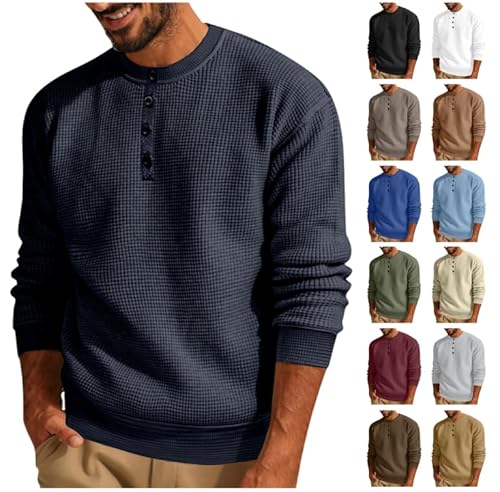 PingShun Pullover Herren Strukturiertpullover Feinstrick Pullover Regular Fit Basic Strickpullover mit Rundhals Meine Bestellungen Anzeigen von PingShun