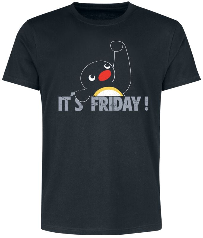 Pingu T-Shirt - It´s Friday! - S bis 3XL - für Männer - Größe XXL - schwarz  - EMP exklusives Merchandise! von Pingu