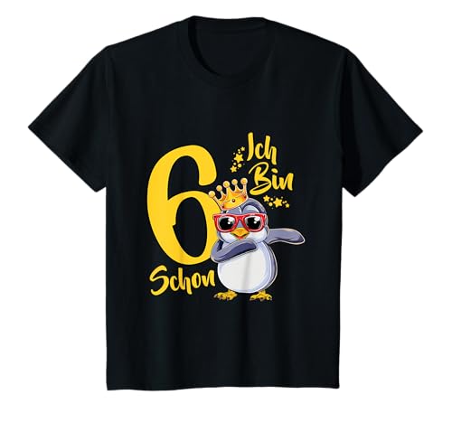 6. Geburtstag Pinguin Shirt Mädchen Geburtstagsshirt 6 Jahre T-Shirt von Pinguin Geburtstag Motive Shop