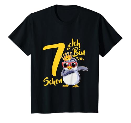 7. Geburtstag Pinguin Shirt Mädchen Geburtstagsshirt 7 Jahre T-Shirt von Pinguin Geburtstag Motive Shop