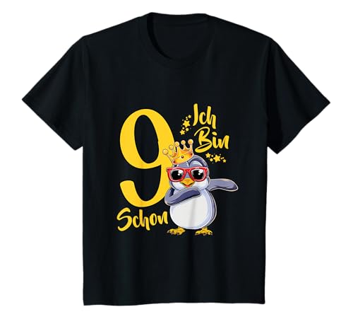 9. Geburtstag Pinguin Shirt Mädchen Geburtstagsshirt 9 Jahre T-Shirt von Pinguin Geburtstag Motive Shop