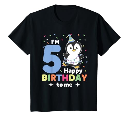Pinguin zum 5. Geburtstag für Kinder fünf Jahre alt Pinguin T-Shirt Pinguin zum 5. Geburtstag für Kinder fünf Jahre alt Pinguin T-Shirt von Pinguin Geburtstags Geschenk süße Tiere