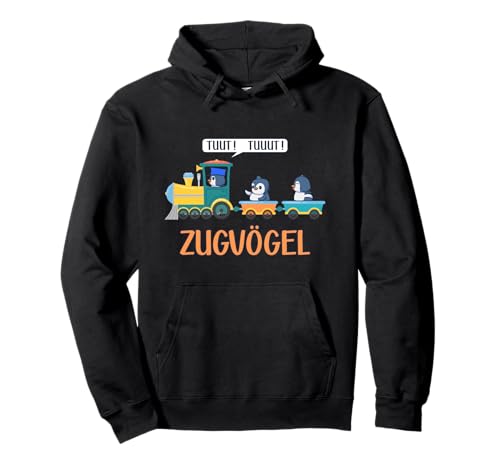 Pinguin | Lustiges Wortspiel, Zugvögel Damen Männer Zug Pullover Hoodie von Pinguin Geschenke Kinder & Pinguin Wortwitz