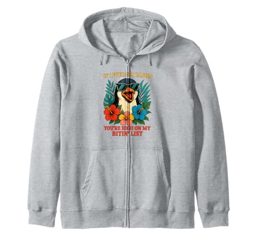 Lustig Pinguin Tollwut Beiß Liste Shirt Männer Frauen Kapuzenjacke von Pinguin Humor Lustig Tiere Sprüche Kleidung