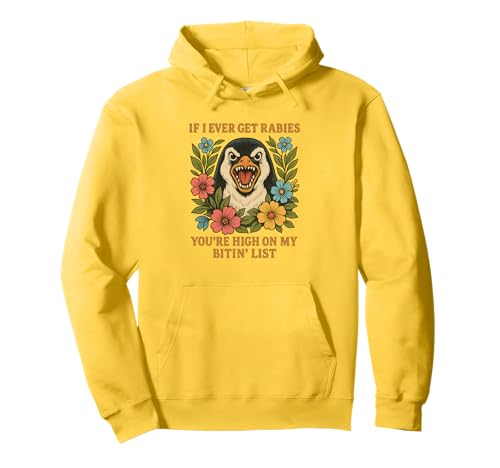 Lustig Pinguin Tollwut Beiß Liste Shirt Männer Frauen Pullover Hoodie von Pinguin Humor Lustig Tiere Sprüche Kleidung