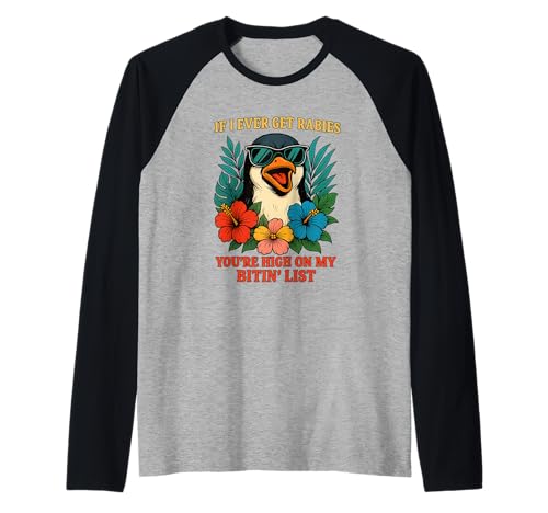 Lustig Pinguin Tollwut Beiß Liste Shirt Männer Frauen Raglan Lustig Pinguin Tollwut Beiß Liste Shirt Männer Frauen Raglan von Pinguin Humor Lustig Tiere Sprüche Kleidung