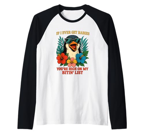 Lustig Pinguin Tollwut Beiß Liste Shirt Männer Frauen Raglan Lustig Pinguin Tollwut Beiß Liste Shirt Männer Frauen Raglan von Pinguin Humor Lustig Tiere Sprüche Kleidung
