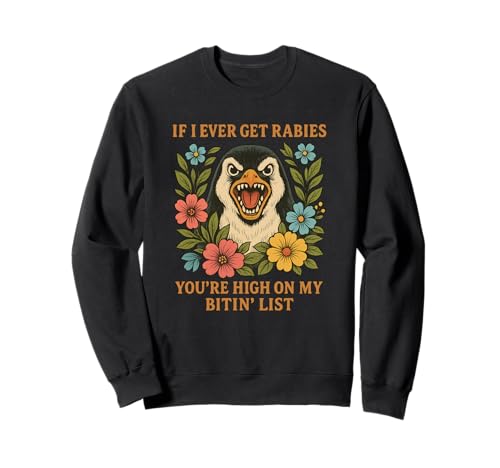 Lustig Pinguin Tollwut Beiß Liste Shirt Männer Frauen Sweatshirt Lustig Pinguin Tollwut Beiß Liste Shirt Männer Frauen Sweatshirt von Pinguin Humor Lustig Tiere Sprüche Kleidung