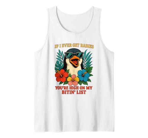Lustig Pinguin Tollwut Beiß Liste Shirt Männer Frauen Tank Top von Pinguin Humor Lustig Tiere Sprüche Kleidung