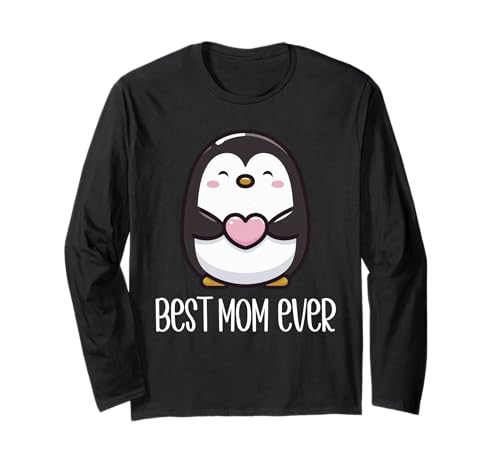 Best Mom Ever Süßes Pinguin Mama Muttertag Penguin Mom Langarmshirt Best Mom Ever Süßes Pinguin Mama Muttertag Penguin Mom Langarmshirt von Pinguin Mama Mutter Geschenke Muttertag