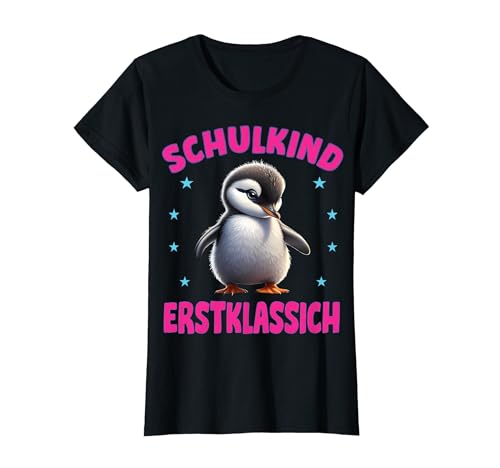 Schulkind Erstklassig Dabbing Pinguin Einschulung Mädchen T-Shirt Schulkind Erstklassig Dabbing Pinguin Einschulung Mädchen T-Shirt von Pinguin Shirt Einschulung Schule Erstklassich