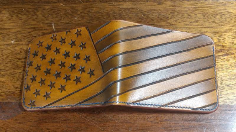 Usa Flagge Portemonnaie Aus Leder Usa Flagge Portemonnaie Aus Leder von PinguinoProductions