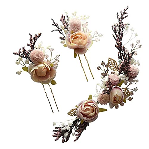 1 Set Brautgetrocknete Kopfschmuck Spitze Perle Haarnadeln Mode Frauen Headwear Elegante Haarschmuck Hochzeit Liefert Zubehör von PiniceCore