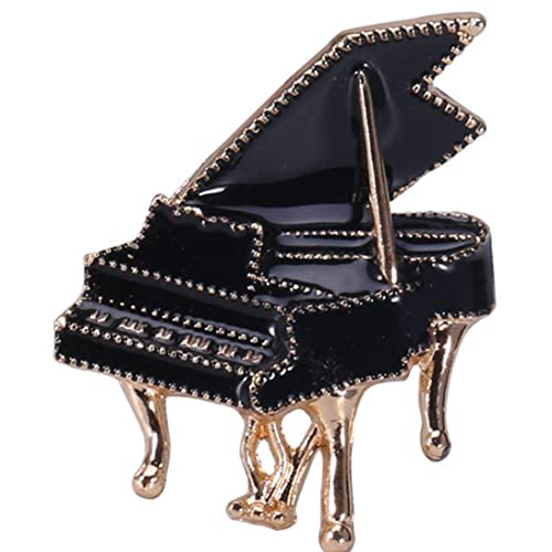 Black Piano Broschen Frauen Legierungsinstrumente Party Casual Brosche Pins Geschenke von PiniceCore