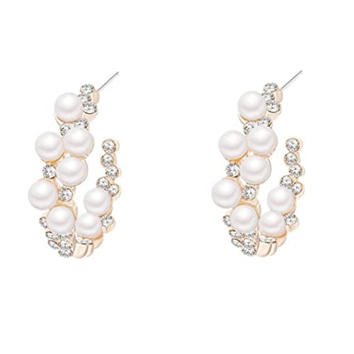 Elegante Perlenkristallreifen Ohrringe Für Frauen Studenten Kreis Ohrringe Schmuck Geschenke von PiniceCore