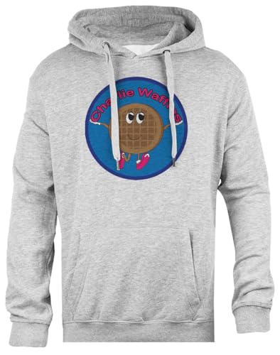 Charlie Waffles Unisex-Kapuzenpullover In Grau Mit Normaler Passform von Pinitotee