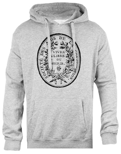 Jacobin Club Seal French Revolution Unisex-Kapuzenpullover In Grau Mit Normaler Passform Jacobin Club Seal French Revolution Unisex-Kapuzenpullover In Grau Mit Normaler Passform von Pinitotee