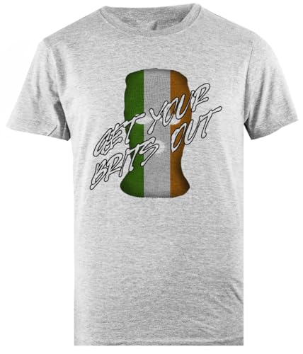 Kneecap Get Your Brits Out Herren Grau T-Shirt Herren T-Shirt Regular von Pinitotee