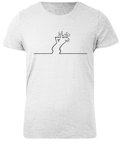 La Linea Tri Blend Damen Graues T-Shirt Damen T-Shirt Regular von Pinitotee