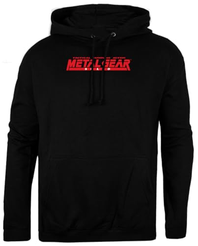 Metal Gear Solid - Logo Schwarzer Unisex-Pullover, Normaler Kapuzenpullover von Pinitotee