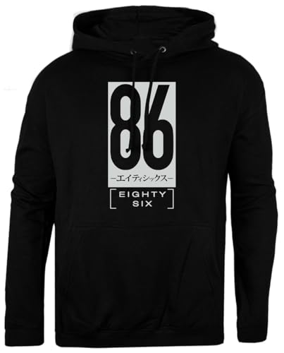 Pinitotee 86 Eighty Six Schwarzer Unisex-Pullover, Normaler Kapuzenpullover von Pinitotee