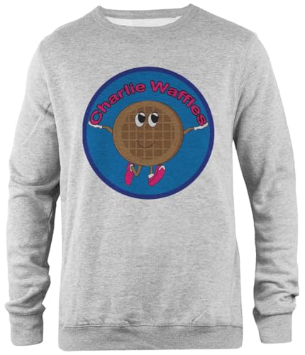Pinitotee Charlie Waffles Unisex-Pullover Mit Rundhalsausschnitt In Grau von Pinitotee
