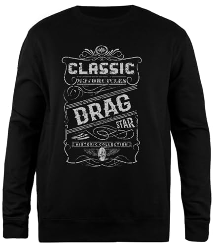 Pinitotee Drag Star Xvs 1100 Xvs Schwarzer Unisex-Pullover Mit Rundhalsausschnitt von Pinitotee