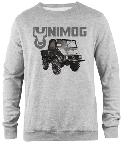 Pinitotee Unimog Oldschool Unisex-Pullover Mit Rundhalsausschnitt In Grau von Pinitotee