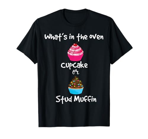What's In The Oven Baby Gender Reveal Party Ankündigung T-Shirt What's In The Oven Baby Gender Reveal Party Ankündigung T-Shirt von Pink Blue Baby Shower Gender Reveal Party Apparel