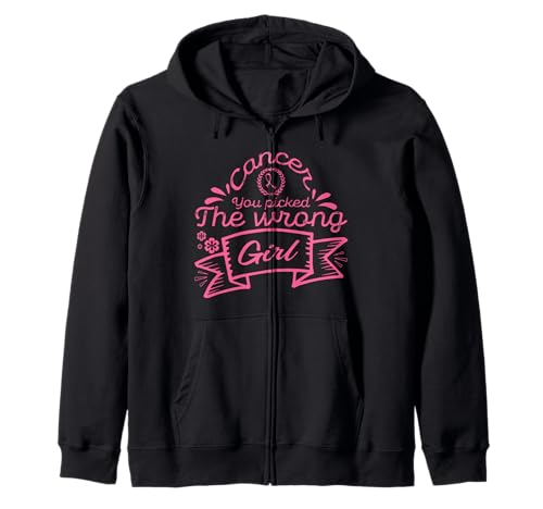 Cancer You Picked The Wrong Girl | Breast Cancer Kapuzenjacke Cancer You Picked The Wrong Girl | Breast Cancer Kapuzenjacke von Pink Breast Cancer Awareness Month Geschenk FIDIMA