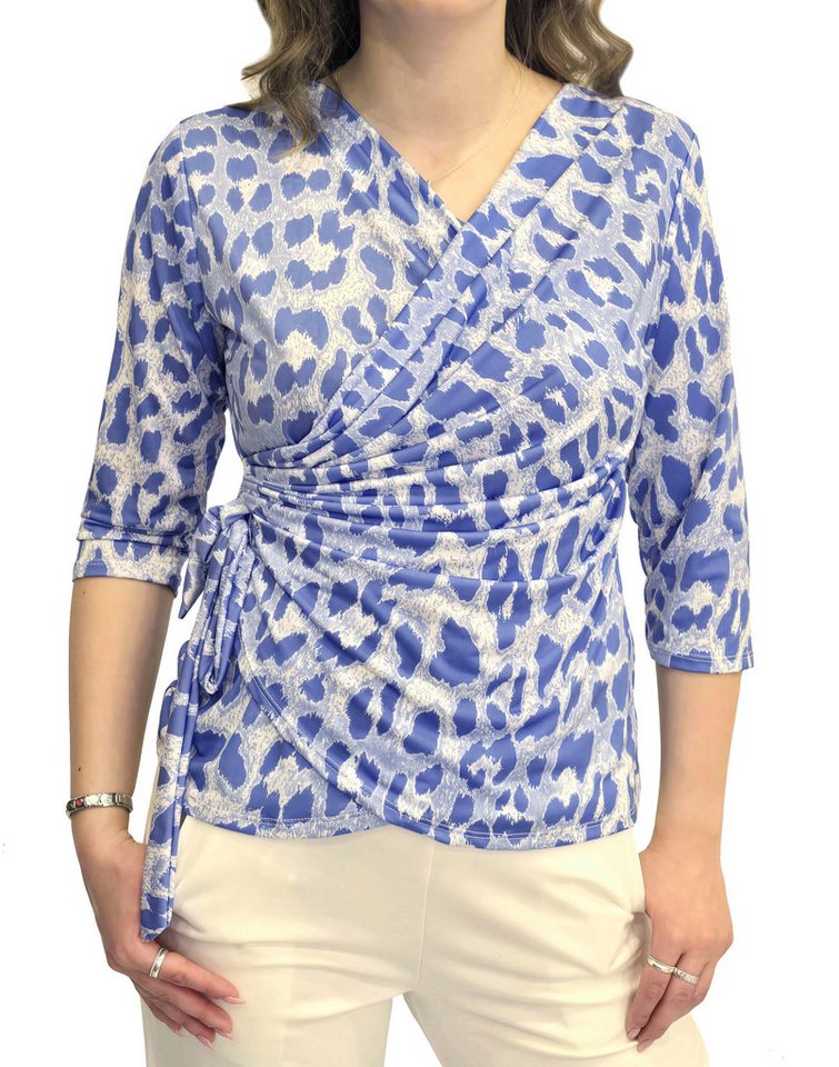 Pink Cherry Blusenshirt mit Leo-Muster in Wickeloptik in verschiedenen Farben von Pink Cherry