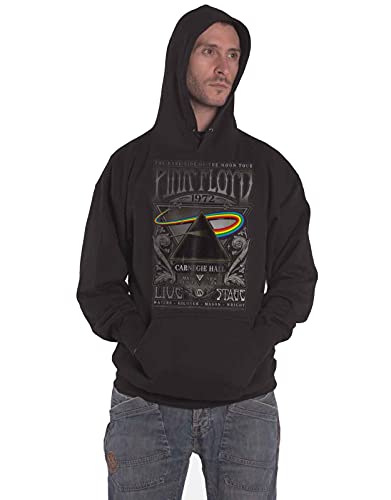 Pink Floyd Herren Carnegie Hall Poster Mens Black Hoodie Kapuzenpullover, Schwarz, XX-Large von Pink Floyd