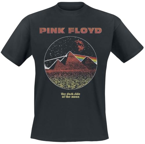Pink Floyd DSTOM Pyramids Vintage Männer T-Shirt schwarz XXL 100% Baumwolle Band-Merch, Bands von Pink Floyd