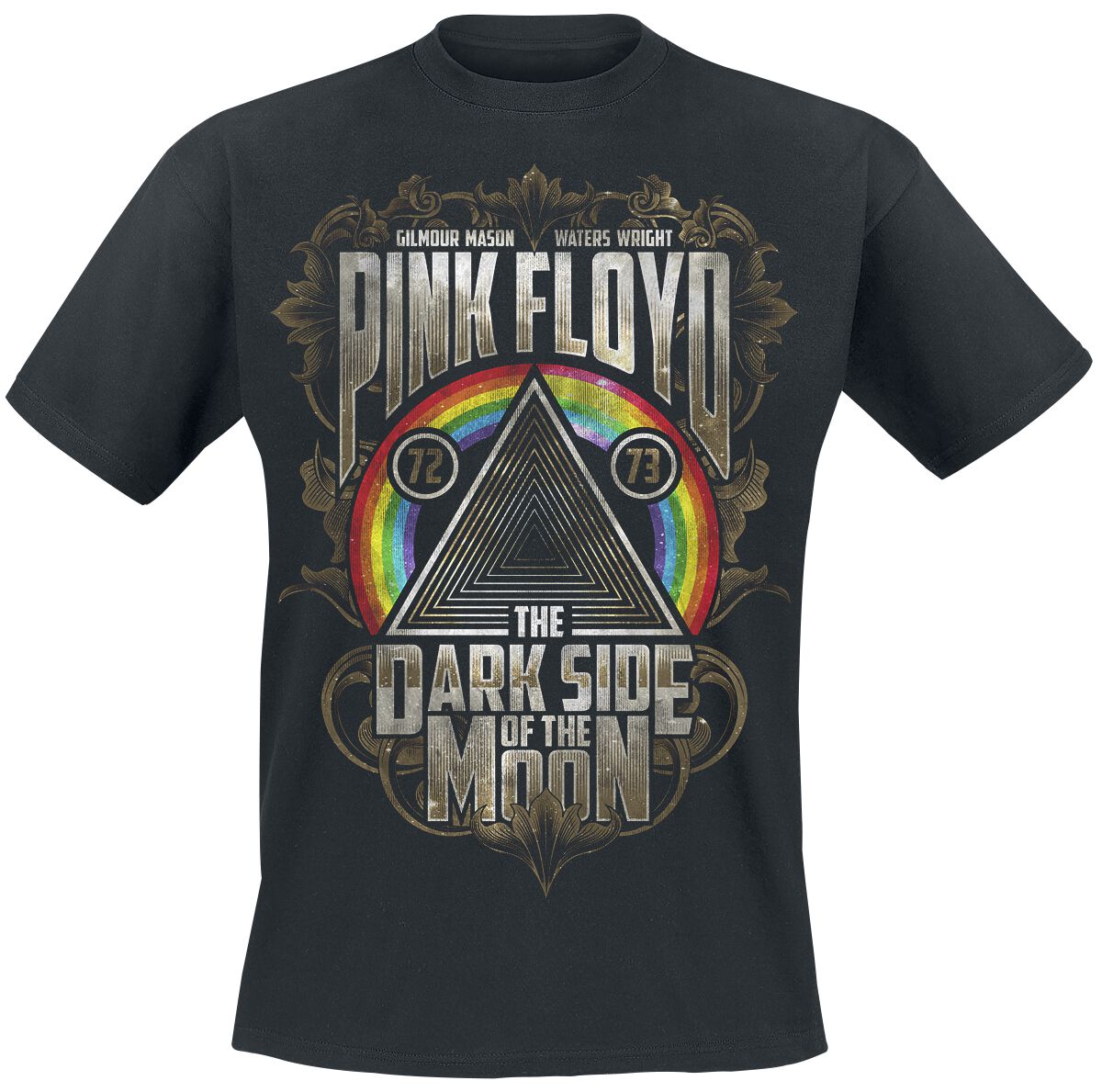 Pink Floyd Dark Side - Gold Leaves T-Shirt schwarz in XL von Pink Floyd