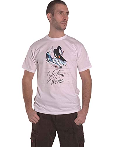 Pink Floyd Herren The Wall Teacher T-Shirt, Weiß (White White), X-Large von Pink Floyd