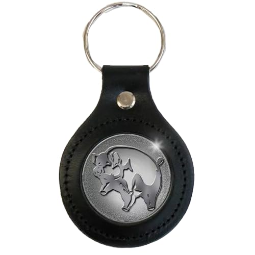 Pink Floyd Pig Logo Icon Image Metal Leather Keychain Keyring Fan Gift Official von Pink Floyd