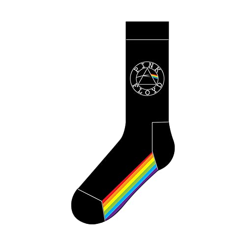 Pink Floyd Socken Spectrum Sole Band Logo offiziell Herren Schwarz (UK Size 7 - von Pink Floyd