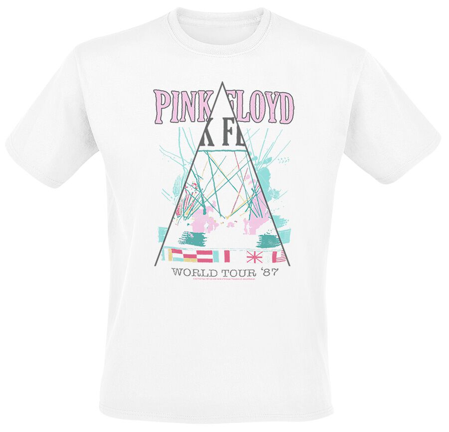 Pink Floyd T-Shirt - Split World Tour - S bis XXL - für Männer - Größe M - weiß  - Lizenziertes Merchandise! von Pink Floyd