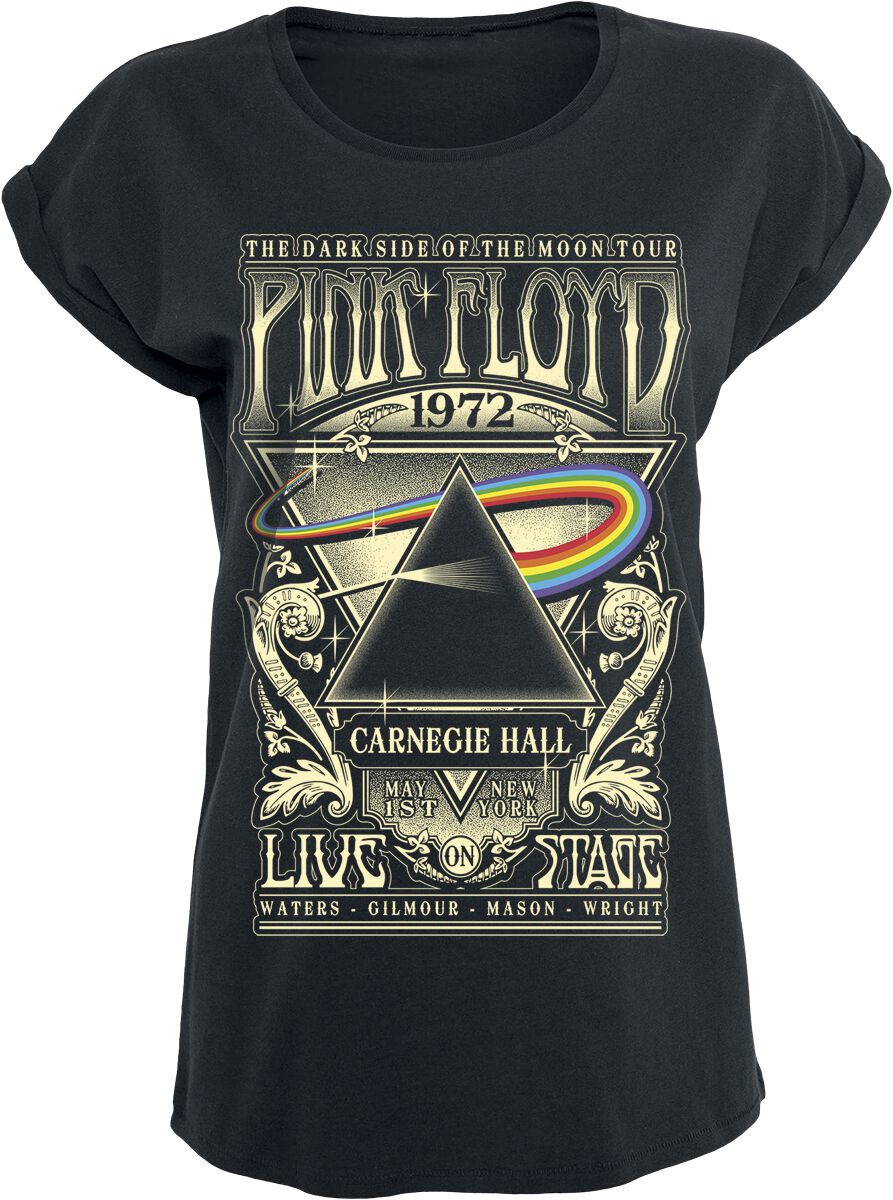 Pink Floyd T-Shirt - The Dark Side Of The Moon - Live On Stage 1972 - S bis 5XL - für Damen - Größe 5XL - schwarz  - Lizenziertes Merchandise! von Pink Floyd