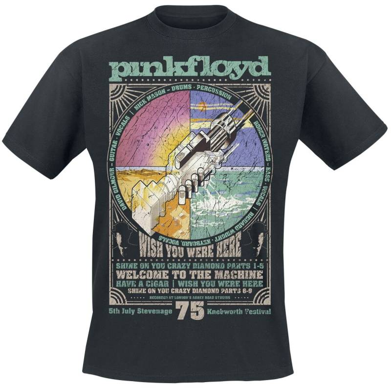 Pink Floyd T-Shirt - WYWH Tracklist - S bis XL - für Männer - Größe M - schwarz  - Lizenziertes Merchandise! von Pink Floyd