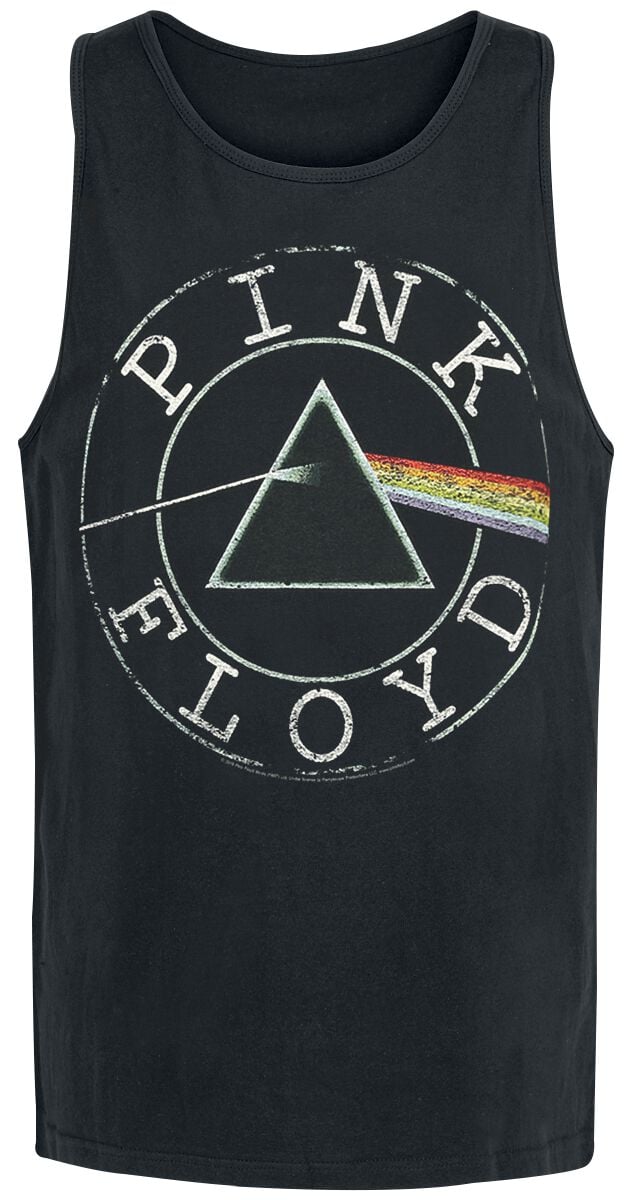 Pink Floyd Tank-Top - Logo Circle - S bis M - für Männer - Größe S - schwarz  - Lizenziertes Merchandise! von Pink Floyd