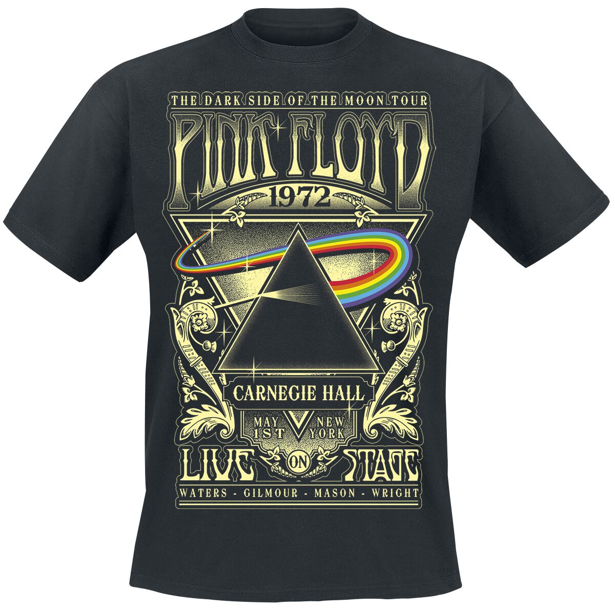 Pink Floyd The Dark Side Of The Moon - Live On Stage 1972 T-Shirt schwarz in M von Pink Floyd