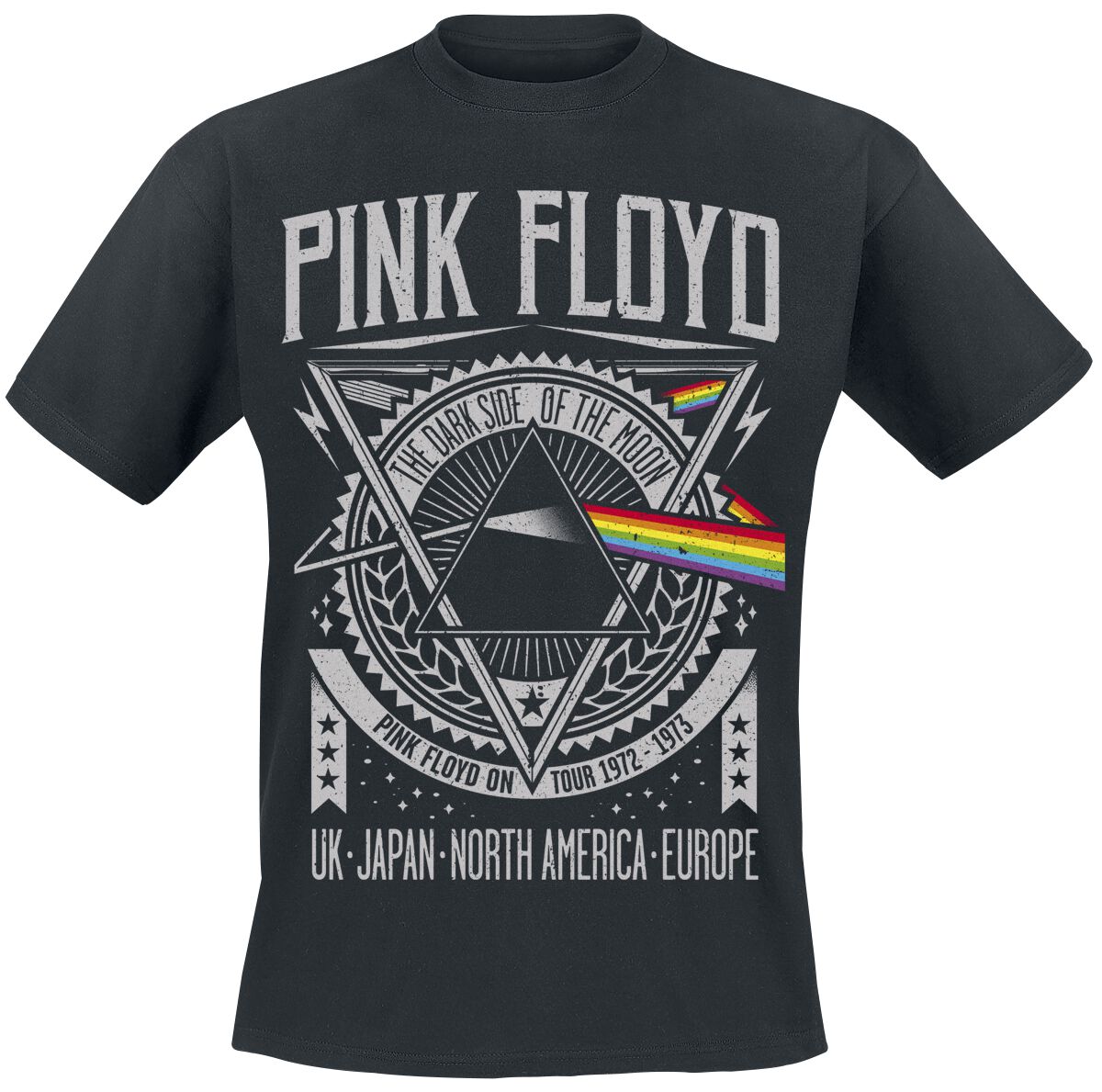 Pink Floyd The Dark Side Of The Moon - Tour 1972 T-Shirt schwarz in 3XL von Pink Floyd