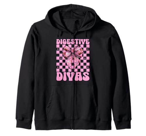 Digestive Divas Gastroenterologie Krankenschwester Endoskopie Krankenschwester Mädchen Kapuzenjacke Digestive Divas Gastroenterologie Krankenschwester Endoskopie Krankenschwester Mädchen Kapuzenjacke von Pink GI Nurse Endoscopy Colonoscopy Coquette Gifts