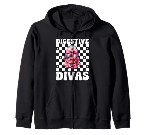 Digestive Divas Gastroenterologie Krankenschwester Endoskopie Krankenschwester Mädchen Kapuzenjacke Digestive Divas Gastroenterologie Krankenschwester Endoskopie Krankenschwester Mädchen Kapuzenjacke von Pink GI Nurse Endoscopy Colonoscopy Coquette Gifts